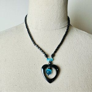 Vintage Gorgeous Sweet Heart Pendant Magnetic Statement Necklace